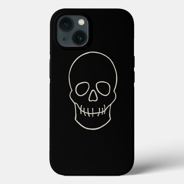 Skull - Bat Black and Bone White Case-Mate iPhone Case (Back)