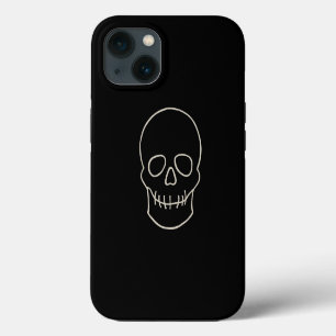 Skull - Bat Black and Bone White iPhone 13 Case