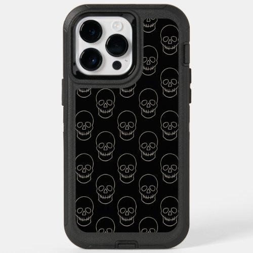 Skull _ Bat Black and Bone White OtterBox iPhone 14 Pro Max Case