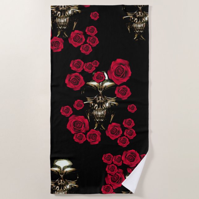 Skull Beach Towel (Front)