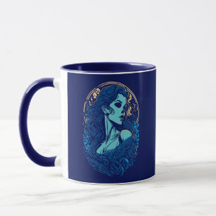 Skull Beauty Gothic Female Portrait Mug