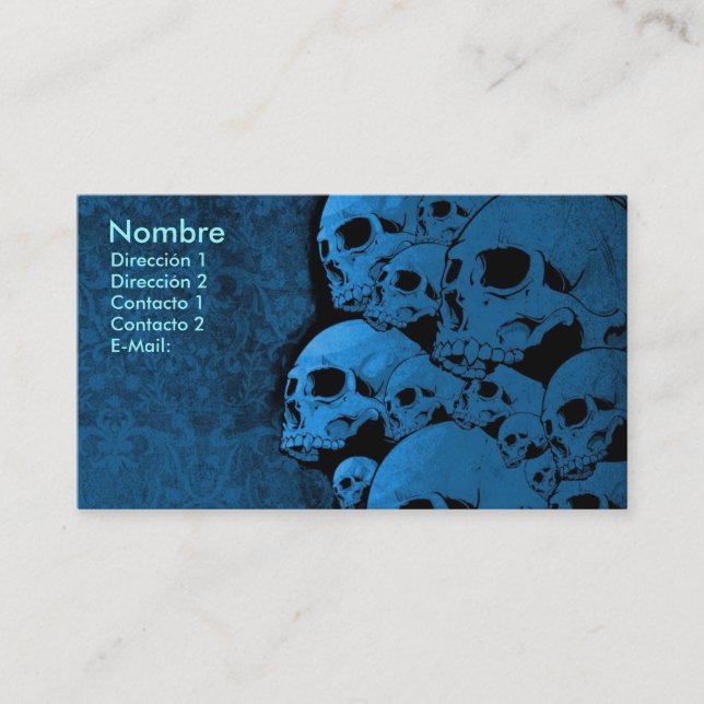 Skull, BECOMES BALD Business Card (Front)