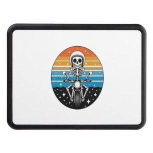 Skull Biker Flame Winged Motorcycle Hitch Cover