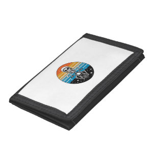 Skull Biker Flame Winged Motorcycle Tri-fold Wallet