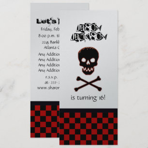 Skull Birthday Party Invitation