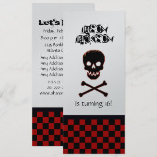 Skull Birthday Party Invitation