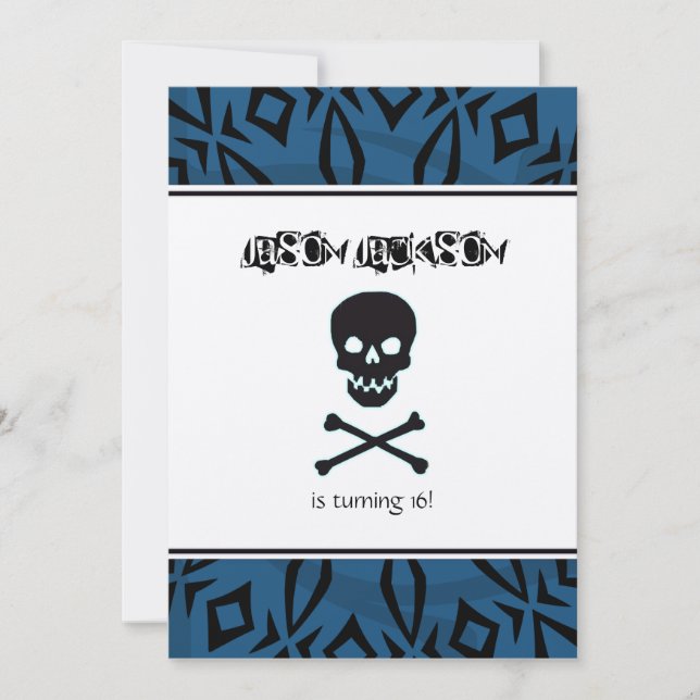 Skull Birthday Party Invitation (Front)