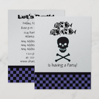 Skull Birthday Party Invitation