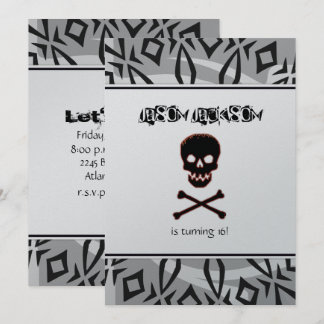 Skull Birthday Party Invitation