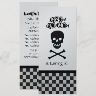 Skull Birthday Party Invitation