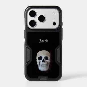 Skull Black And White Gothic Stylish iPhone 17 Pro Case