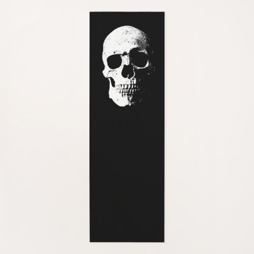 Skull Black And White Pop Art Fitness Template Yoga Mat