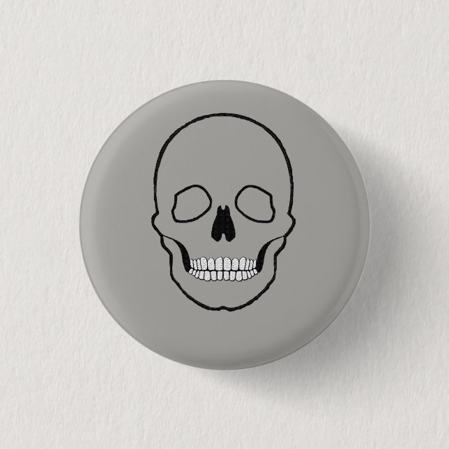 Skull black button (Front)