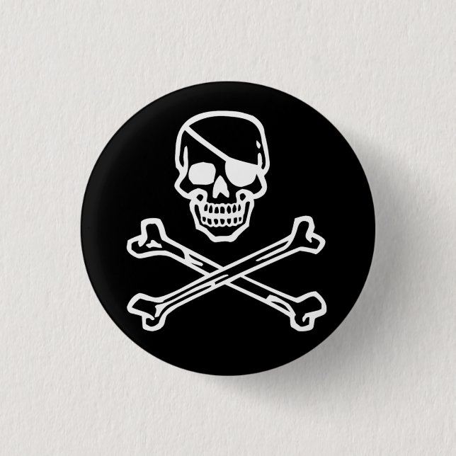 Skull (black) button (Front)