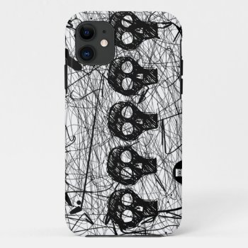 Skull Black Scratch Iphone 5 Case-mate Case by spiceyourdevice at Zazzle