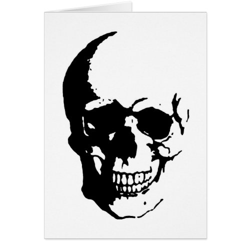 Skull _ Black  White Metal Fantasy Art