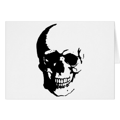 Skull _ Black  White Metal Fantasy Art