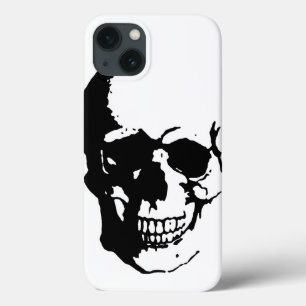 Skull - Black & White Metal Fantasy Art iPhone 13 Case