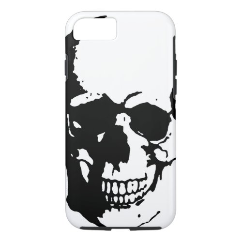 Skull _ Black  White Metal Fantasy Art iPhone 87 Case