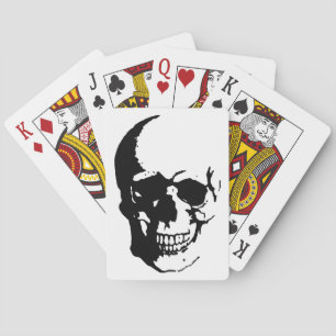 Skull - Black & White Metal Fantasy Art Poker Cards