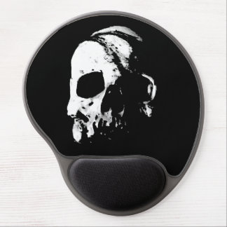 Skull Black White Metal Rock Fantasy Pop Art Gel Mouse Pad