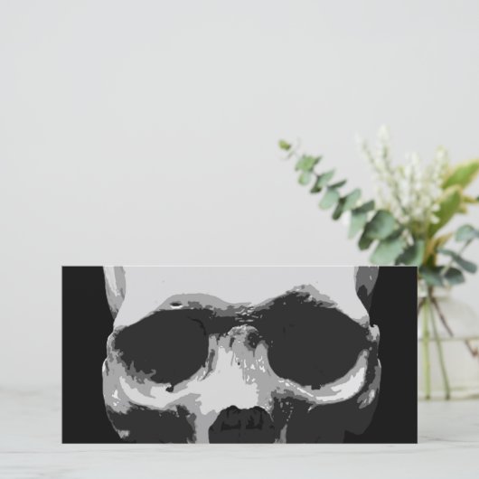 Skull Black & White Pop Art (Standing Front)