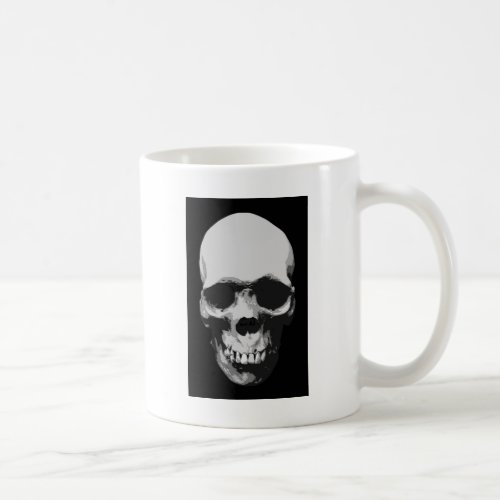 Skull Black  White Pop Art Coffee Mug