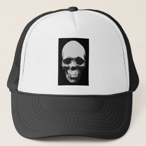 Skull Black  White Pop Art Trucker Hat