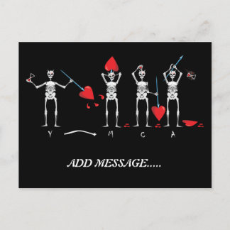 SKULL; BLACKBEARD YMCA POSTCARD