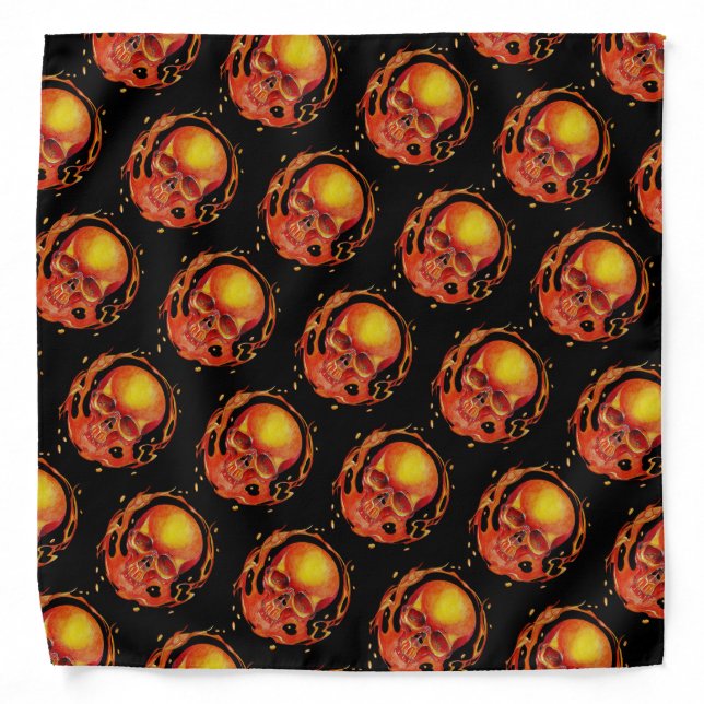 skull Blaze fire Bandana (Front)