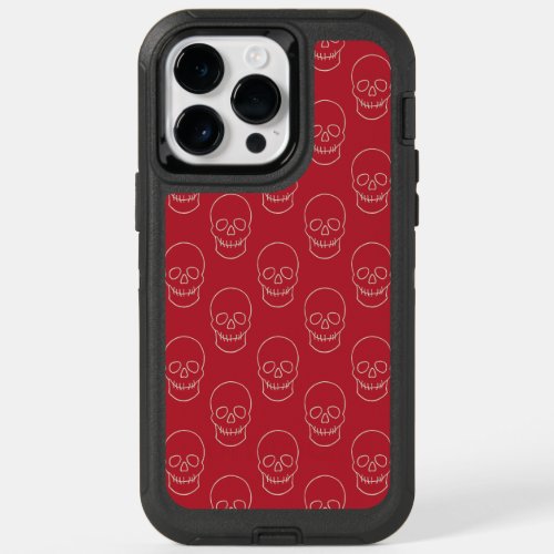 Skull _ Blood Red and Bone White OtterBox iPhone 14 Pro Max Case