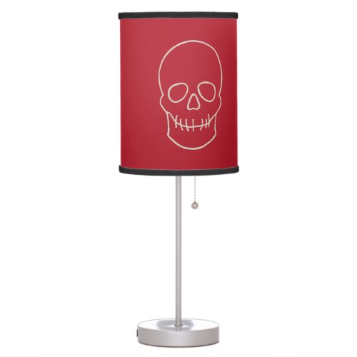 Skull _ Blood Red and Bone White Table Lamp