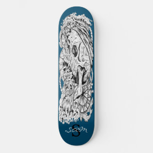 Skull Blue Anchor Skateboard