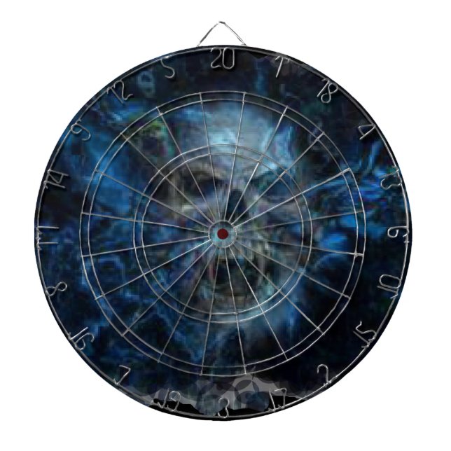 Skull blue blast Dartboard (Front)