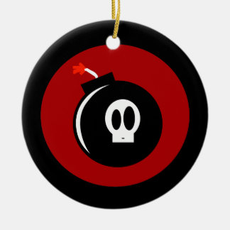 Skull Bomb Ceramic Ornament