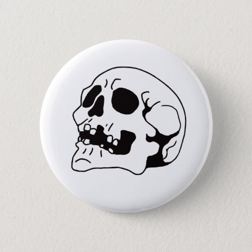 Skull Bone Art Button