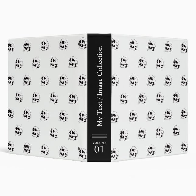 Skull Bone Pattern I 3 Ring Binder (Background)