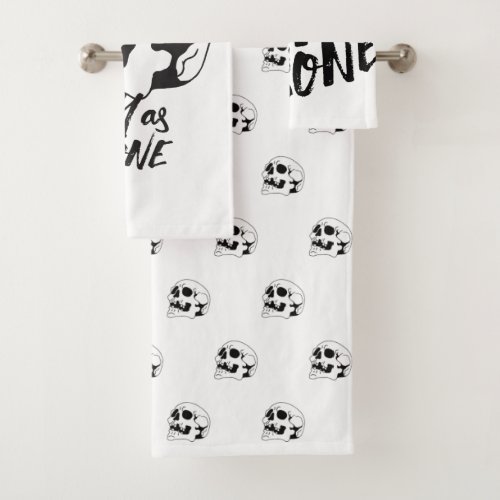 Skull Bone Pattern I Bath Towel Set