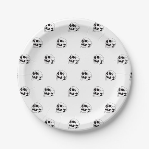 Skull Bone Pattern I  Paper Plates