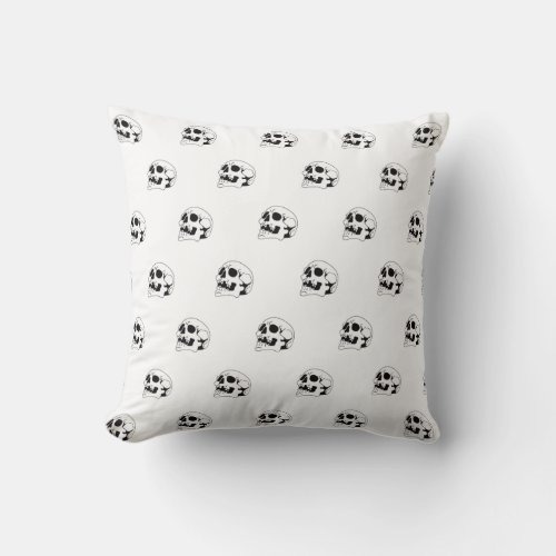 Skull Bone Pattern I Throw Pillow