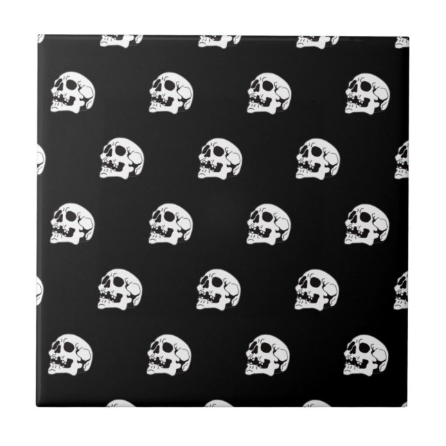 Skull Bone Pattern II Ceramic Tile (Front)