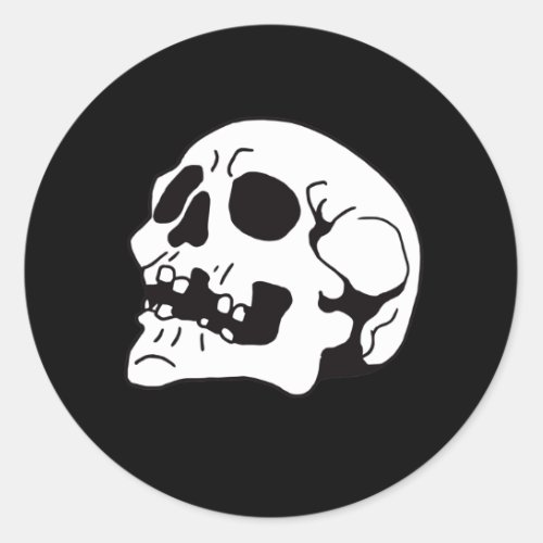 Skull Bone Pattern II Classic Round Sticker