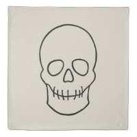 Skull - Bone White and Bat Black