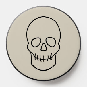 Skull - Bone White and Bat Black PopSocket