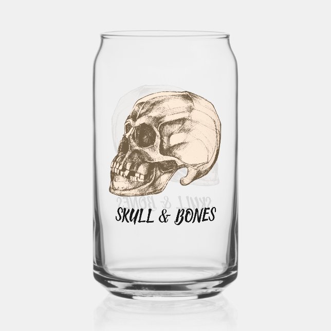 Skull & Bones Can Glass (Front)