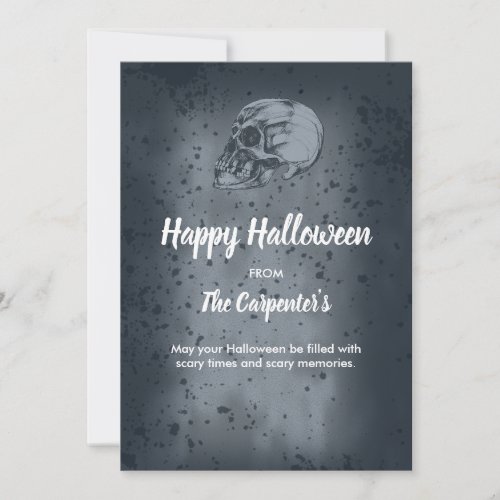 Skull  Bones Halloween card