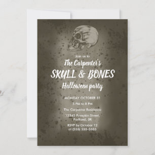 Skull & Bones Halloween Invitation