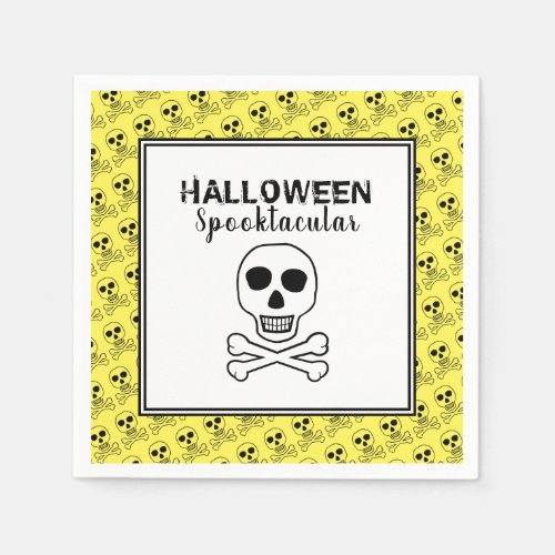 Skull  Bones Halloween Party Napkins