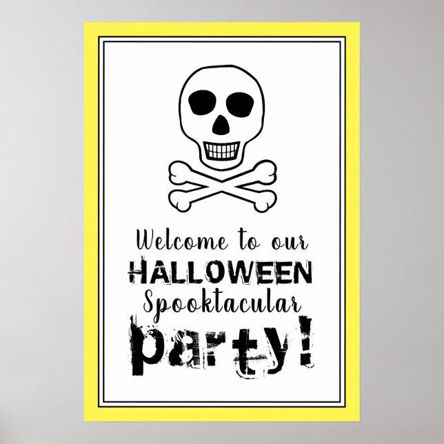 Skull & Bones, Halloween Welcome Sign (Front)