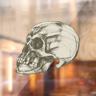 Skull & Bones Halloween Window Cling